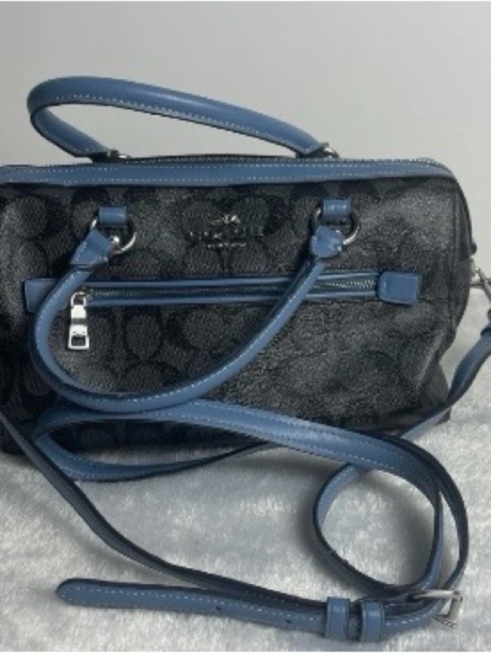 Coach Rowan bag gorgeous blue and grey - Picture 3 of 6